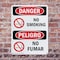 Signmission No Smoking Danger Sign, Plastic, 7in W x 10in L, 2PK OS-2PACK-DS-P-710-VS-1469 - alternate 4